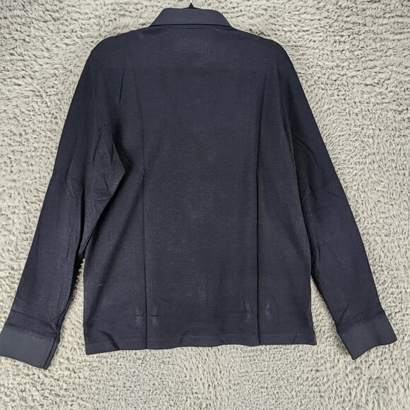 Construct Shirt Mens Medium Navy Blue Long Sleeve Polo *NWT* - Picture 9 of 10